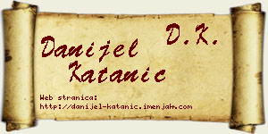 Danijel Katanić vizit kartica